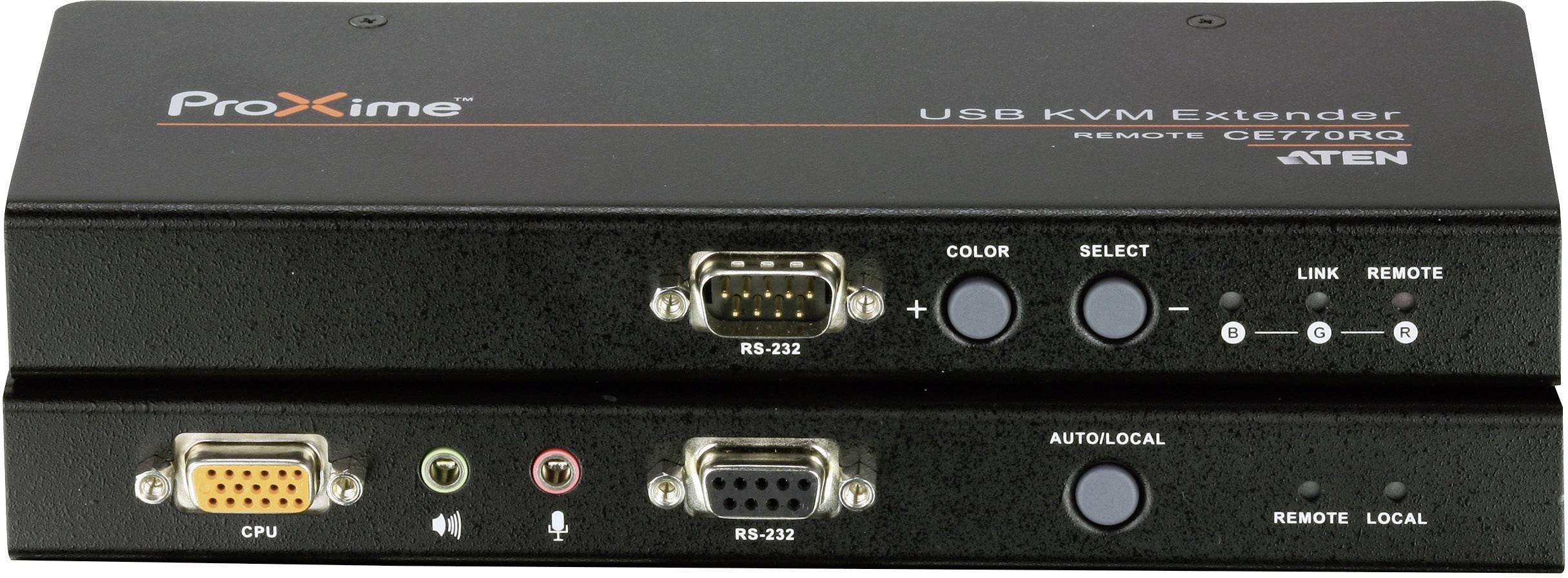 ATEN CE770-AT-G VGA, Klinke, USB-A (USB 2.0) Extender (Verlängerung) über Netzwerkkabel RJ45 300 m