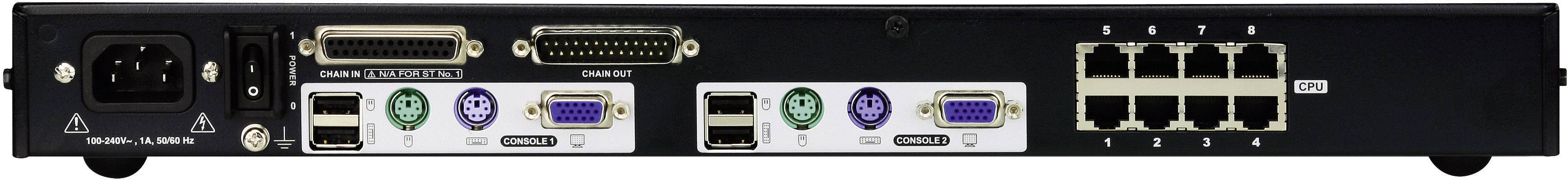 ATEN KH2508A-AX-G 8 Port KVM-Umschalter VGA USB, PS/2 1600 x 1200 Pixel