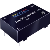 AC/DC-Printnetzteil RECOM RAC01-12SC 12 V/DC 0.083 A 1 W AC/DC-Printnetzteil RECOM RAC01-12SC 12 V/DC 0.083 A 1 W