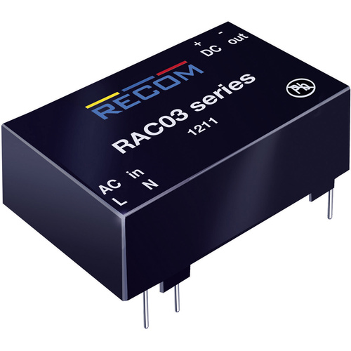 RECOM AC/DC-Printnetzteil RAC03-12SC 12 V/DC 0.25A 3W