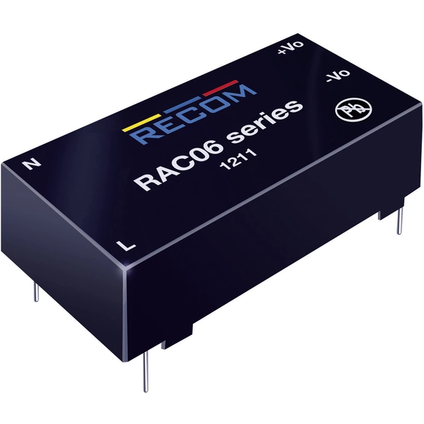 RECOM AC/DC-Printnetzteil RAC06-05SC 5 V/DC 1.2A 6W RECOM AC/DC-Printnetzteil RAC06-05SC 5 V/DC 1.2A 6W