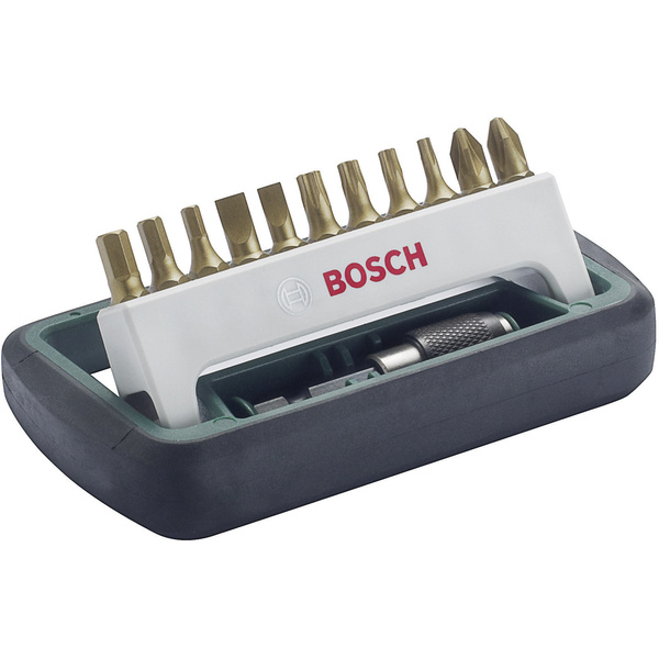 Bosch Accessories 2608255992 Bit-Set 12teilig Schlitz, Kreuzschlitz Phillips, Kreuzschlitz Pozidriv, Innen-Sechskant