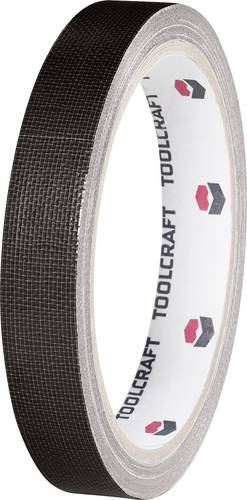 TOOLCRAFT HEB15L10SC HEB15L10SC Gewebeklebeband HEB15L10SC Schwarz (L x B) 10 m x 15 mm