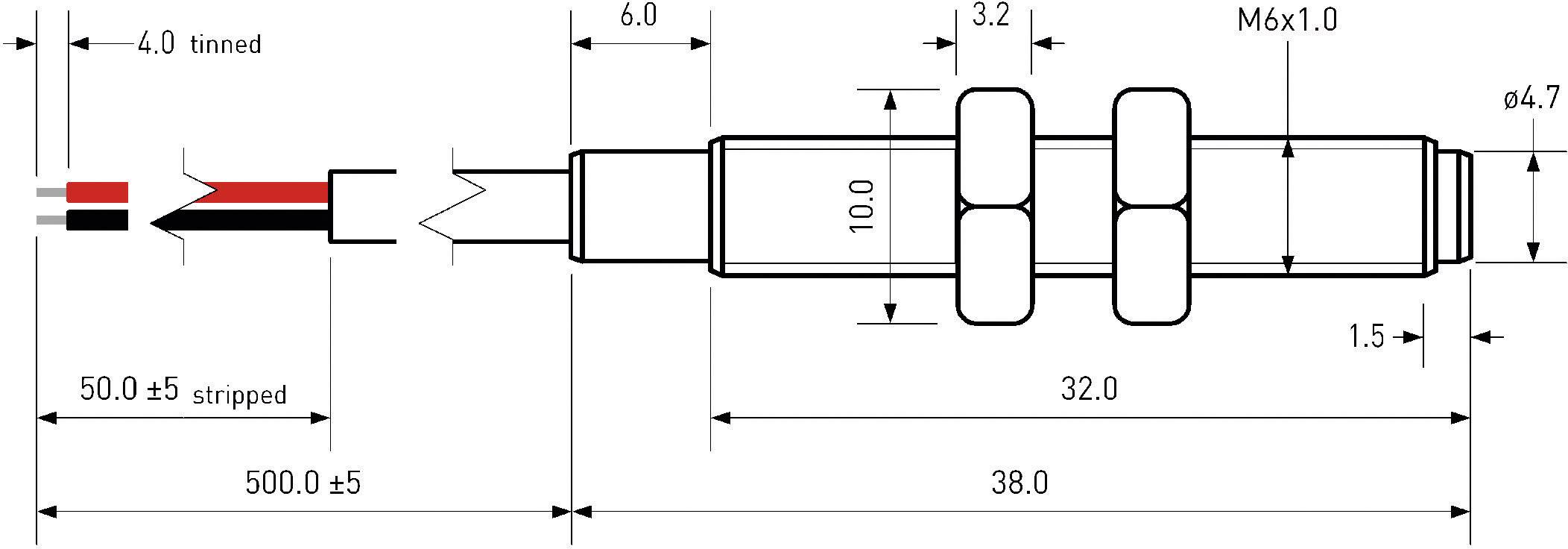 PIC MS-226M-3/970 Reed-Kontakt 1 Schließer 200 V/DC, 140 V/AC 1A 10W