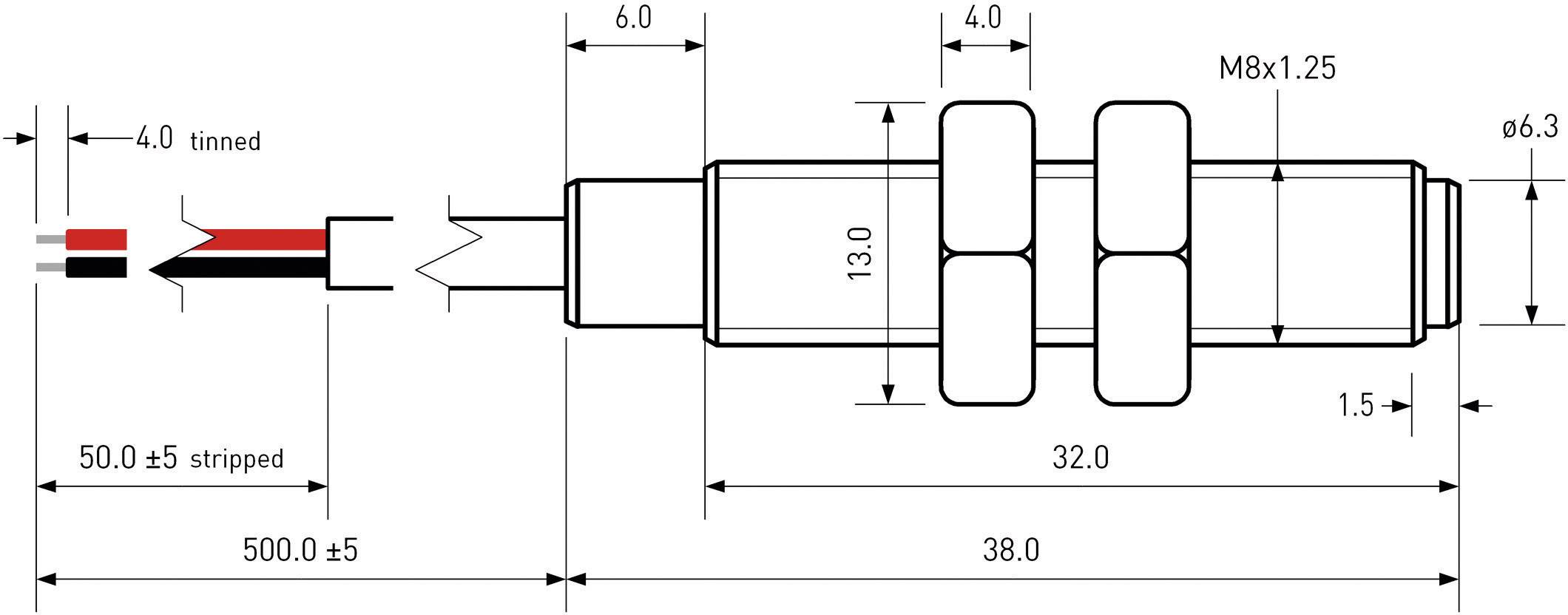 PIC MS-228M-3/971 Reed-Kontakt 1 Schließer 200 V/DC, 140 V/AC 1A 10W