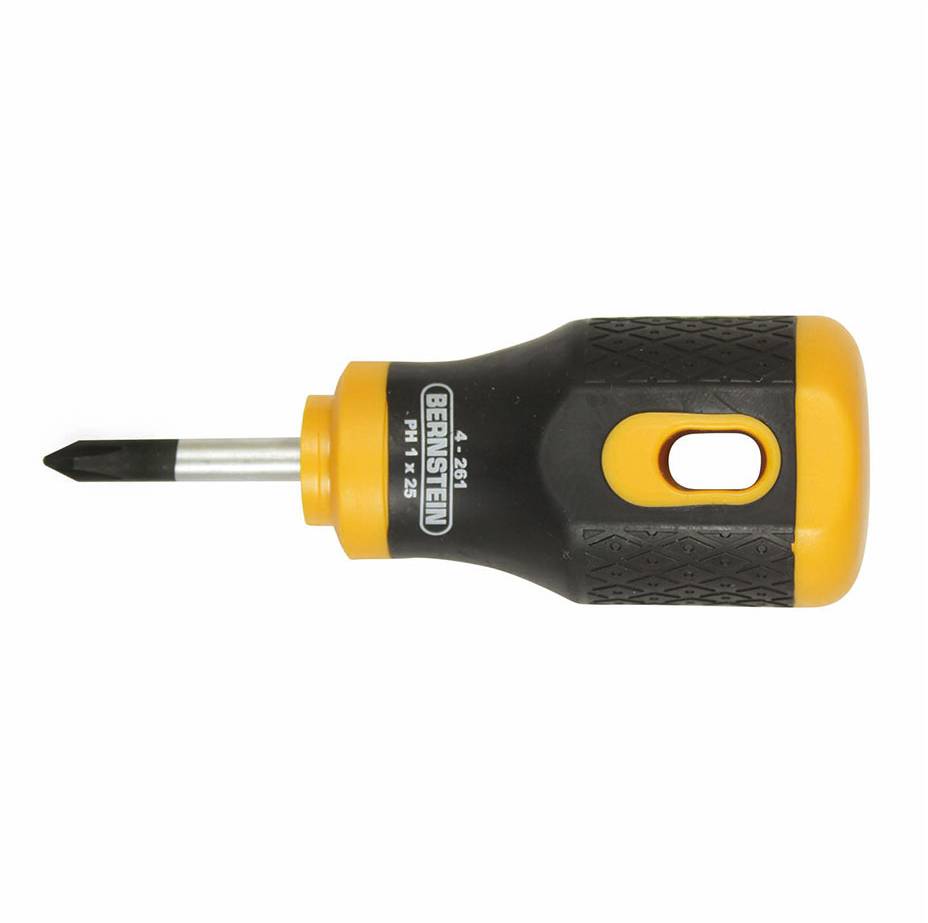 Bernstein Tools for Electronics 4-261 Werkstatt Kreuzschlitz-Schraubendreher PH 1 Klingenlänge: 25