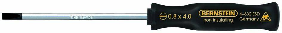 Bernstein Tools for Electronics Werkstatt Schlitz-Schraubendreher Klingenbreite: 4 mm Klingenlänge