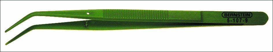 BERNSTEIN Tools for Electronics 5-107-9 Präzisionspinzette Stumpf, gebogen 150 mm