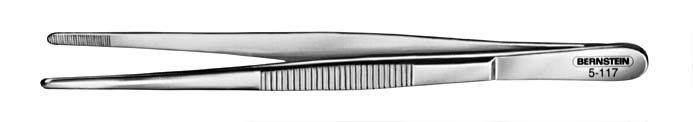 Metallpinzette mit geriffeltem Griff und Aufschrift 'Bronstein 5-117' auf einer Seite.