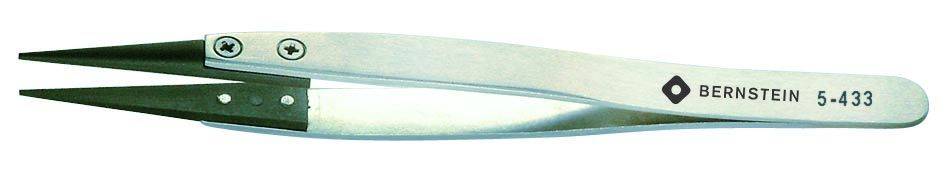 Bernstein Tools for Electronics 5-433 Präzisionspinzette Stumpf, schmal 125mm