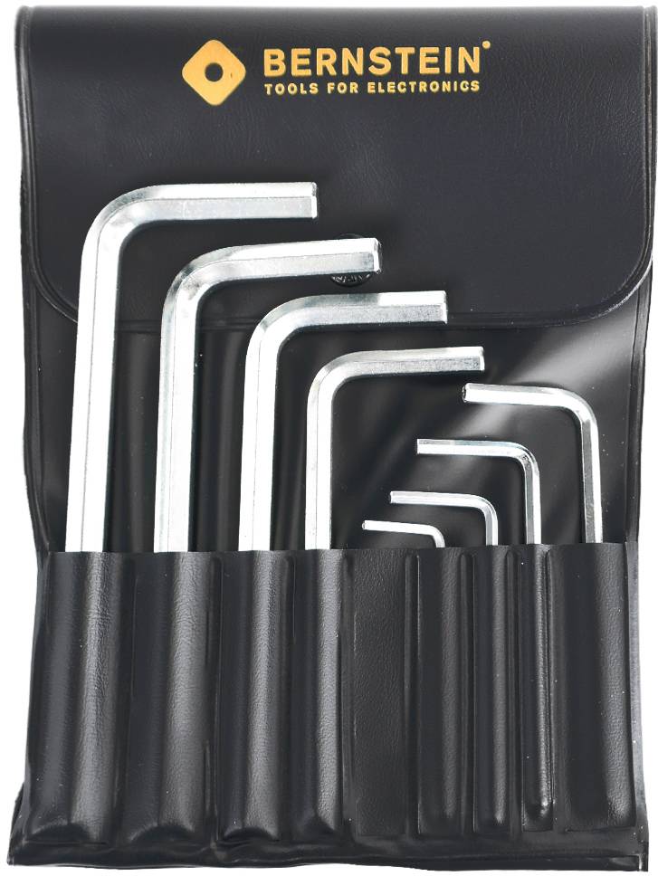 Bernstein Tools for Electronics Innen-Sechskant Winkelschraubendreher-Set 1.5 mm, 2 mm, 2.5 mm, 3 m