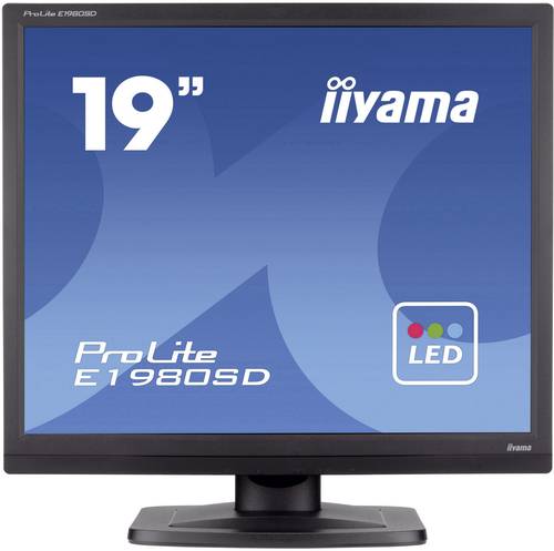 Iiyama E1980SD-B1 LED-Monitor 48.3cm (19 Zoll) 1280 x 1024 Pixel SXGA 5 ms DVI, VGA TN LED