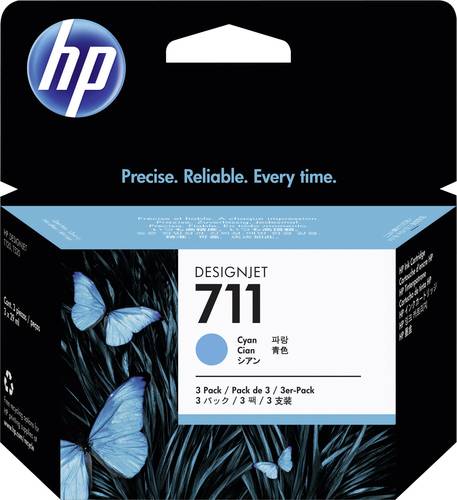 HP Druckerpatrone 711 Original 3er-Pack Cyan CZ134A