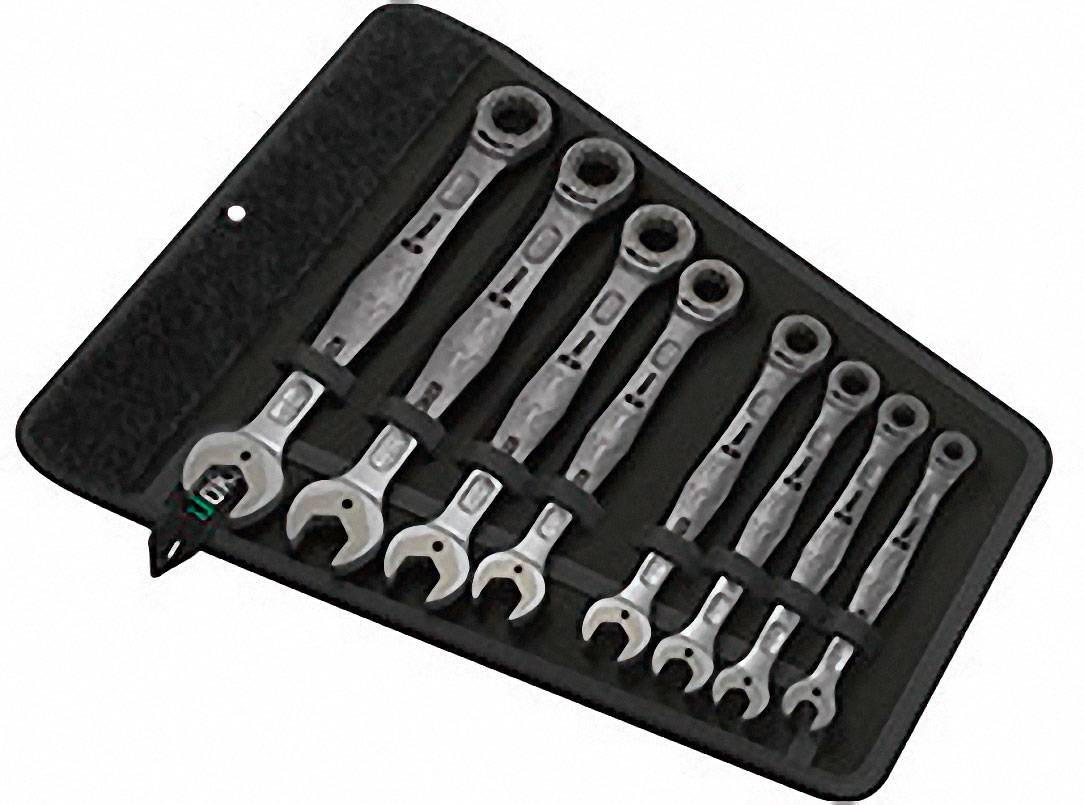 Wera 05020012001 Joker Knarren-Ring-Maulschlüssel-Satz 8teilig Schlüsselweite (Zoll) 1/2" - 11/16"