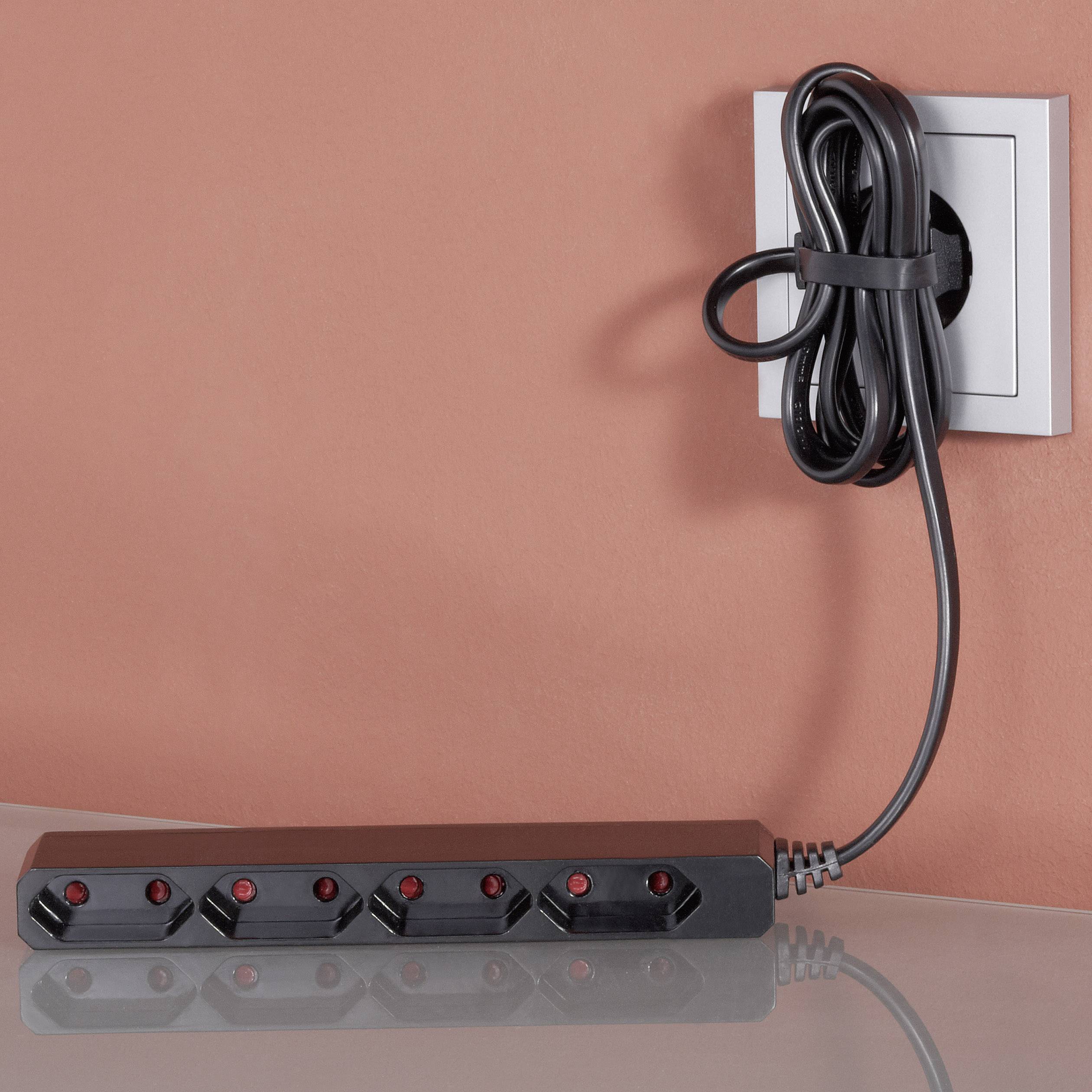 GAO EU4 black Steckdosenleiste ohne Schalter 4fach Schwarz Eurostecker 1 St.