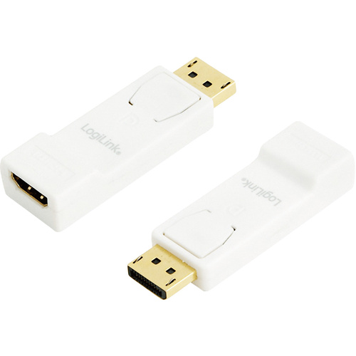 Adaptateur DisplayPort, HDMI LogiLink CV0057 [1x DisplayPort mâle - 1x HDMI femelle] blanc contacts dorés