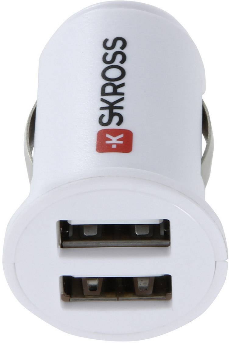 Skross Zigarettenanzünder-Adapter Midget Dual USB Car Charger 3,4 A Belastbarkeit Strom max.=3.4 A Passend für (Details) Zigarettenanzünder, USB-A