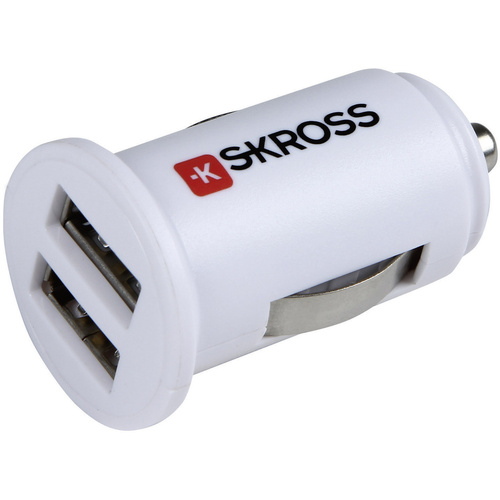 Skross Zigarettenanzünder-Adapter Midget Dual USB Car Charger 3,4A  Belastbarkeit Strom max.=3.4A Passend für (Details) versandkostenfrei