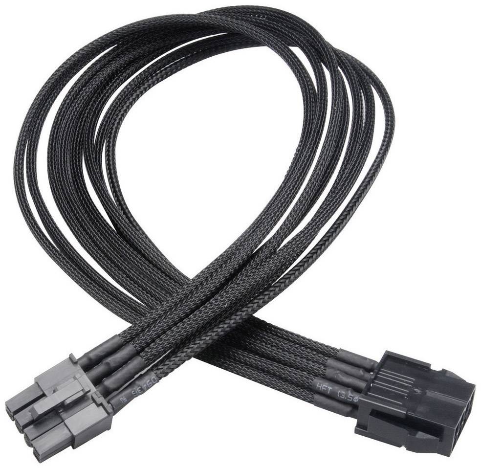 Akasa Strom Verlängerungskabel [1x PCIe-Buchse 8pol. - 1x PCIe-Stecker 8pol. (6+2)] 0.40 m Schwarz