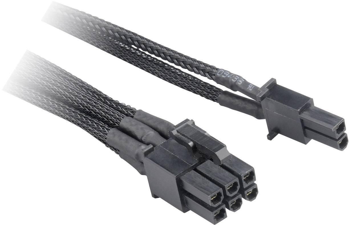 Akasa Strom Verlängerungskabel [1x PCIe-Buchse 8pol. - 1x PCIe-Stecker 8pol. (6+2)] 0.40 m Schwarz