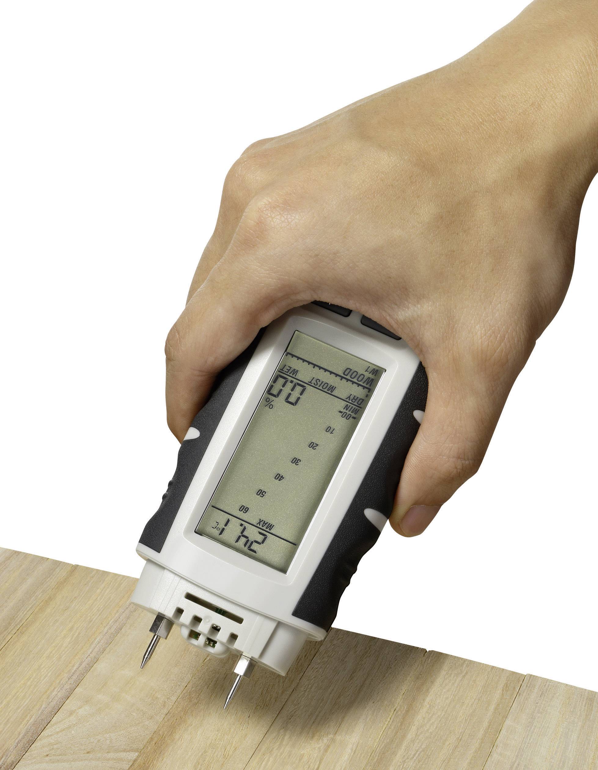 VOLTCRAFT FM-400 Materialfeuchtemessgerät Messbereich Baufeuchtigkeit (Bereich) 0.1 bis 24% vol Messbereich Holzfeuchtigkeit