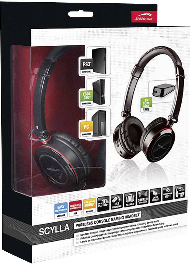 SpeedLink Scylla Computer Over Ear Headset  Stereo Schwarz  Lautstärkeregelung, Mikrofon-Stummschaltung