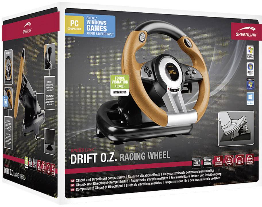 Speedlink Drift Oz Racing Wheel Pc Treiber SpeedLink DRIFT O.Z. Racing Wheel Lenkrad USB PC Schwarz, Orange inkl
