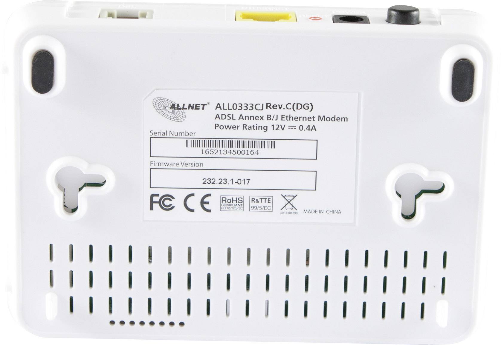 Allnet ALL0333CJ DSL Modem Annex B, J