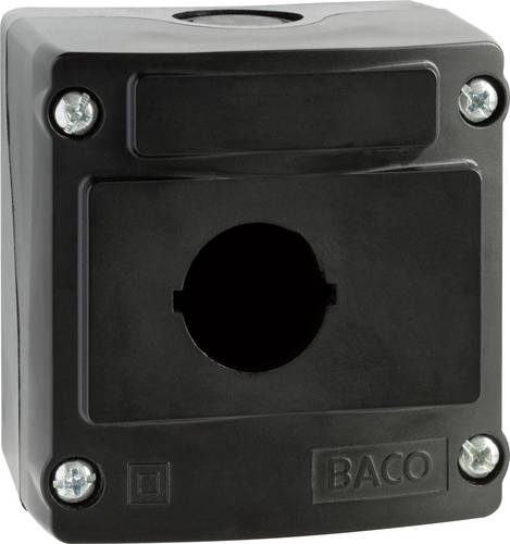 BACO LBX0100NR 100530 Leergehäuse 1 Einbaustelle (L x B x H) 74 x 74 x 47.9 mm Schwarz 1 St.
