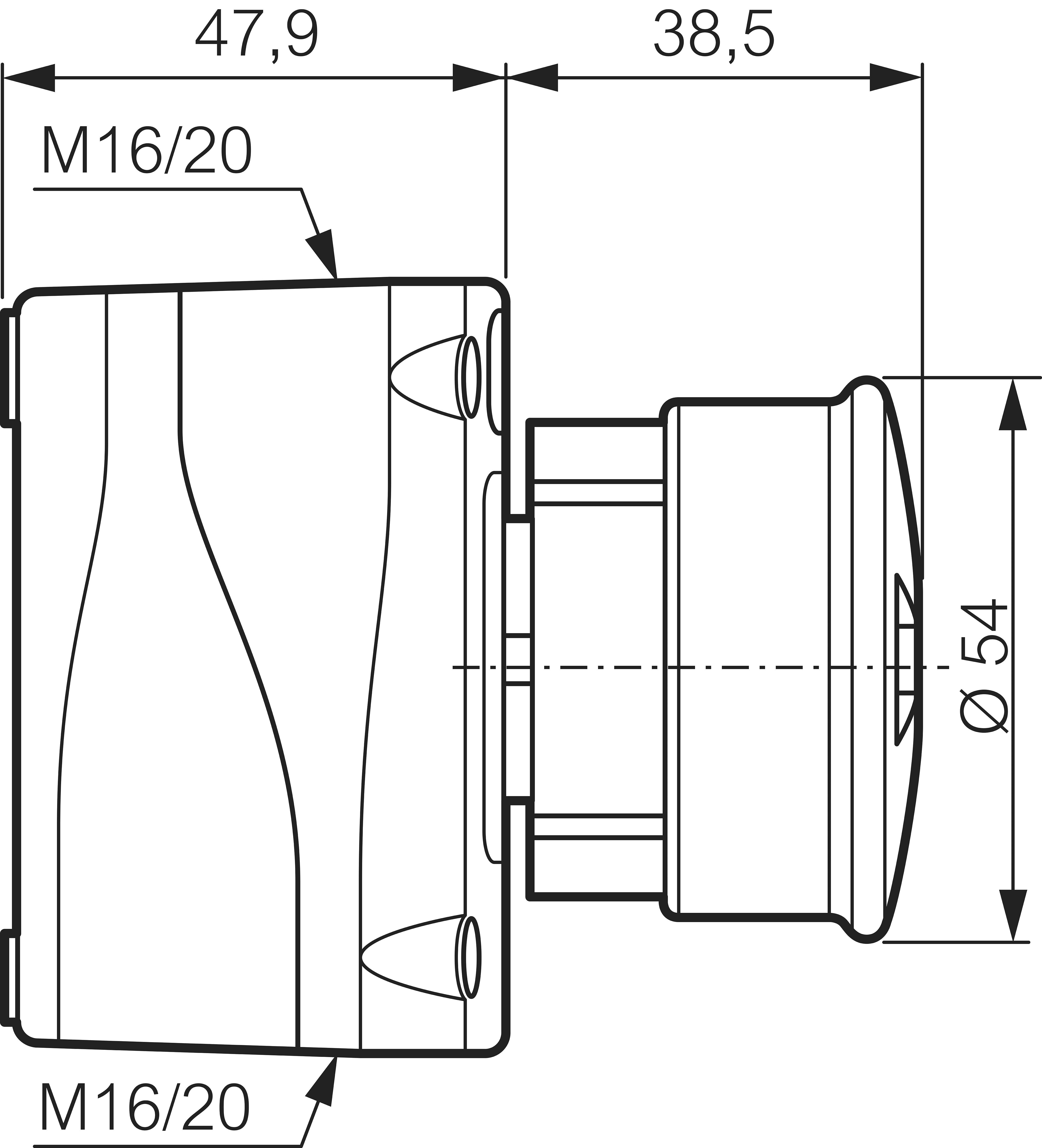 BACO LBX130093 Not-Aus-Taster im Gehäuse, mit Schutzkragen 240 V/AC 2.5A 3 Öffner IP66 1St.