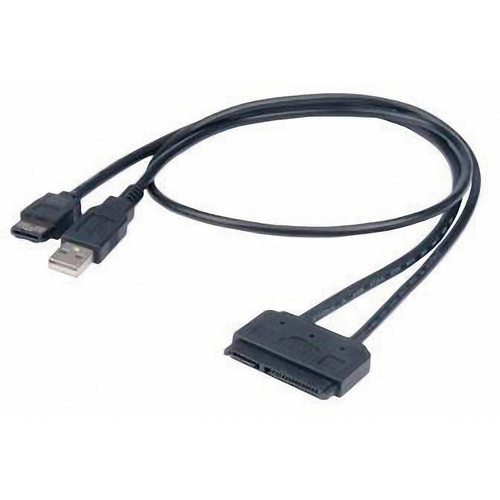 Akasa Festplatten/SSD Adapter [1x SATA-Kombi-Buchse 7+15pol. - 1x USB 2.0 Stecker A, eSATA-Stecker