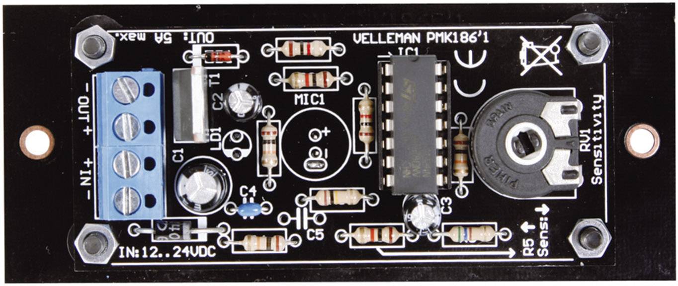 Whadda MK186 LED Lichtorgel Ausführung (Bausatz/Baustein): Bausatz 12 V/DC, 24 V/DC