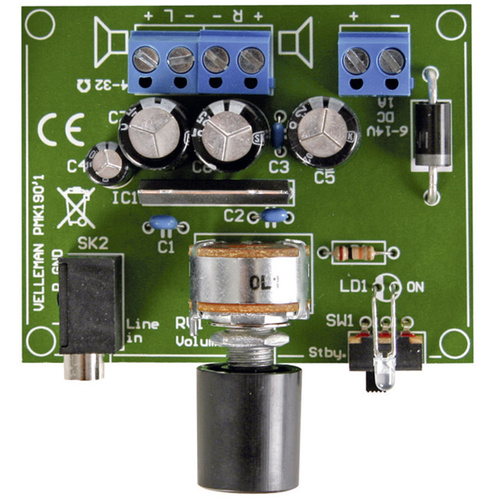 Amplificateur kit à monter Whadda MK190 6 V/DC, 9 V/DC, 12 V/DC 1 pc(s)