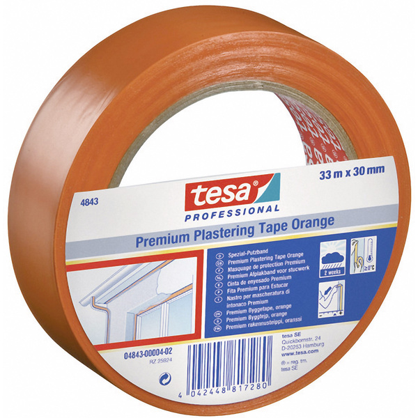 TESA 4843-04-02 4843-04-02 Winterband Orange (L x B) 33m x 30mm 1St.