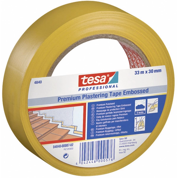 TESA 4840-07-02 4840-07-02 Putzband tesa® Gelb (L x B) 33m x 30mm 1St. TESA 4840-07-02 4840-07-02 Putzband tesa® Gelb (L x B) 33m x 30mm 1St.