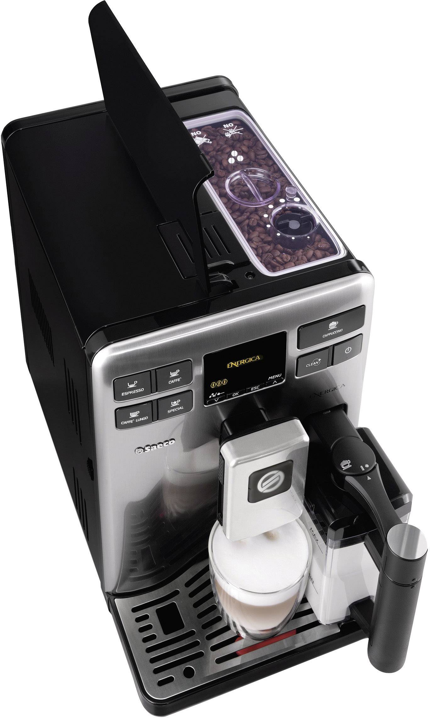Saeco Energica HD8852/01 Kaffeevollautomat Edelstahl, Schwarz