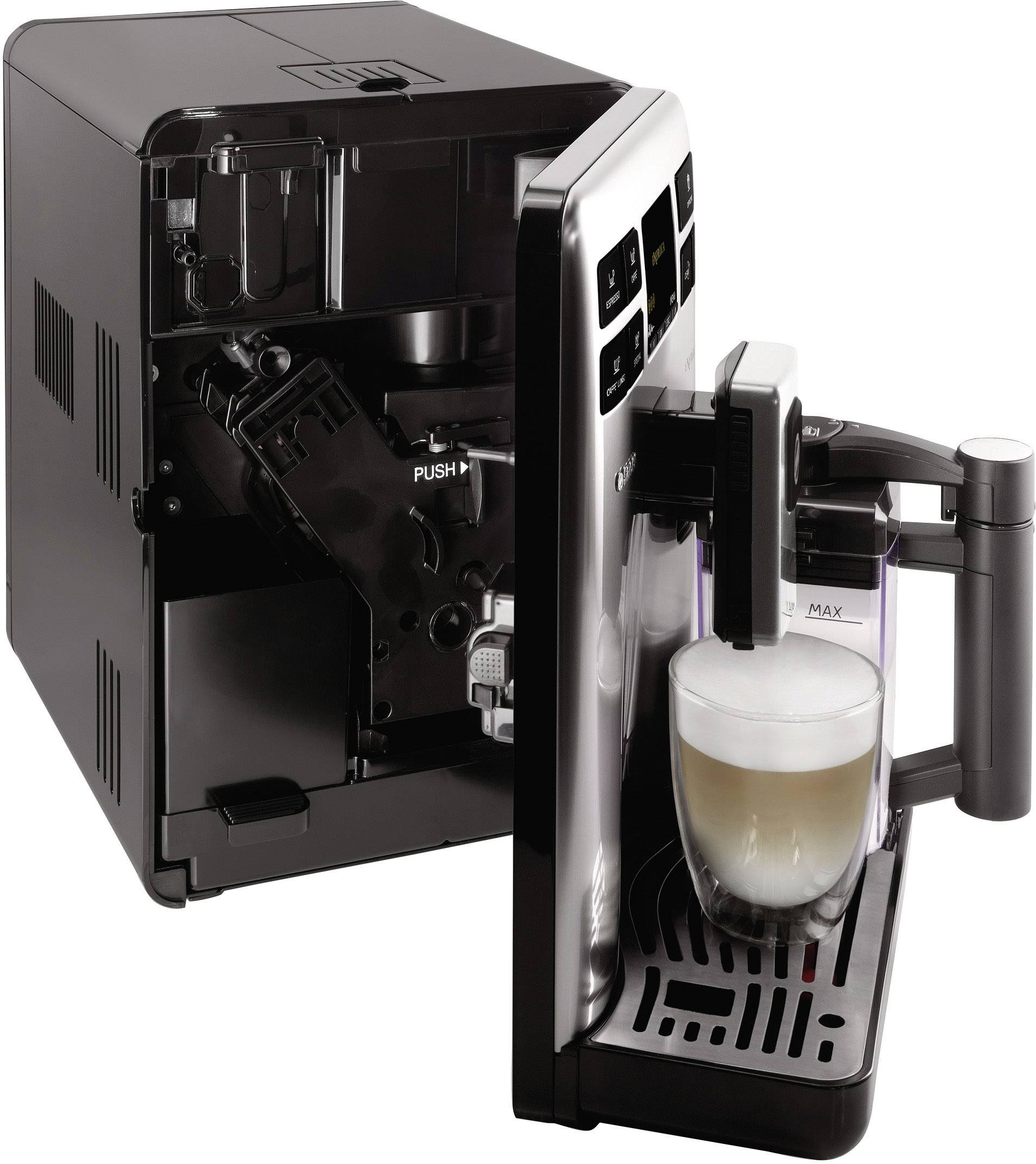 Saeco Energica HD8852/01 Kaffeevollautomat Edelstahl, Schwarz