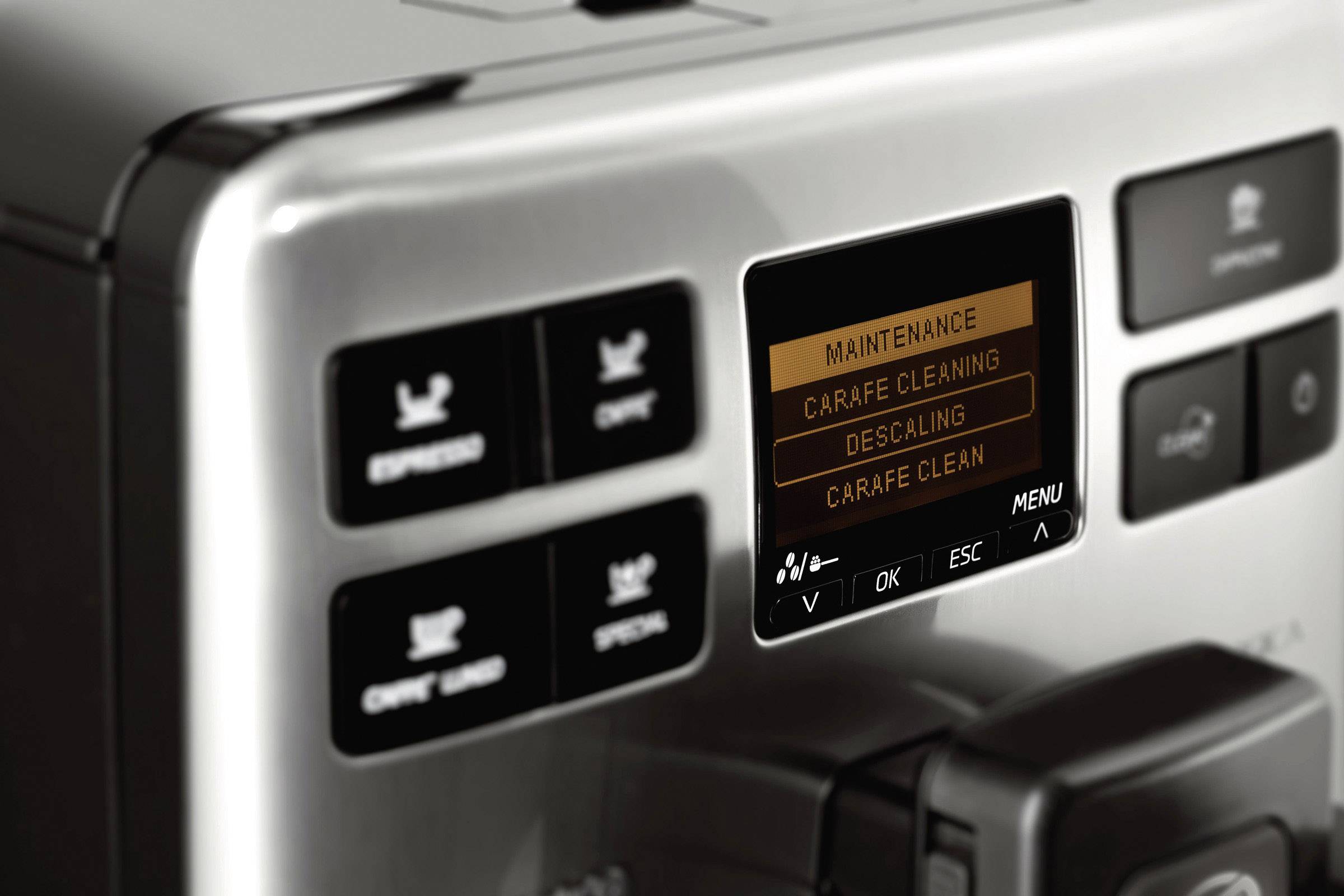 Saeco Energica HD8852/01 Kaffeevollautomat Edelstahl, Schwarz