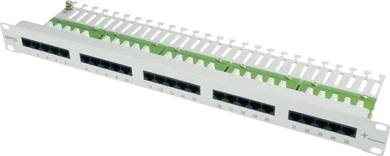 Telegärtner 100007031 24 Port Netzwerk-Patchpanel 483 mm (19") CAT 3 1 HE Bestückt