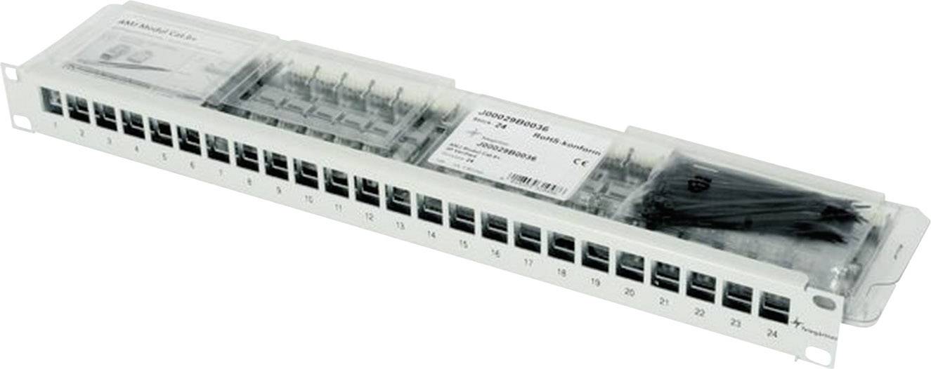 Telegärtner 100007029 24 Port Netzwerk-Patchpanel 483 mm (19") CAT 6a 1 HE Bestückt
