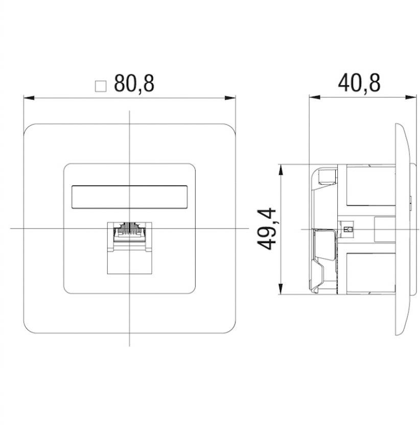 Rutenbeck UAE-Anschlussdose rws UAE-ClassEA iso8Uprw