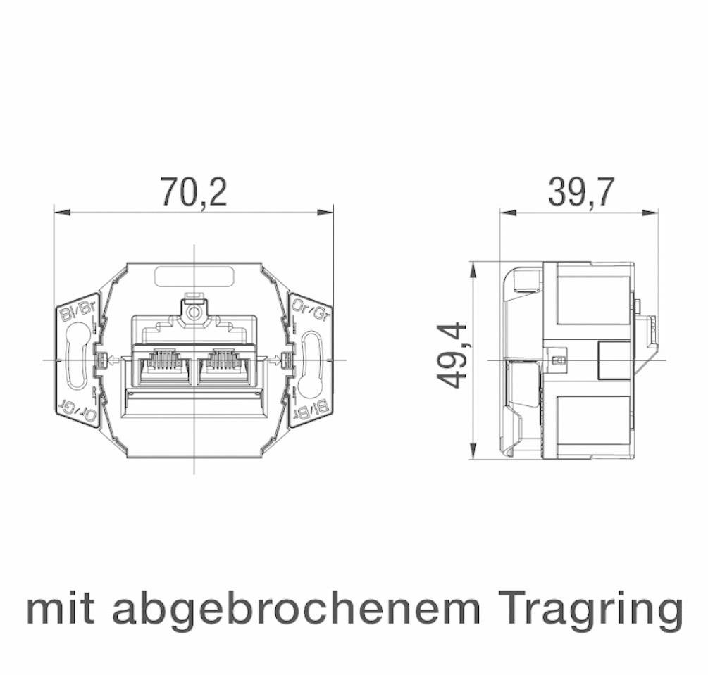 Rutenbeck UAE-Anschlussdose rws UAEClassEAiso8/8Uprw