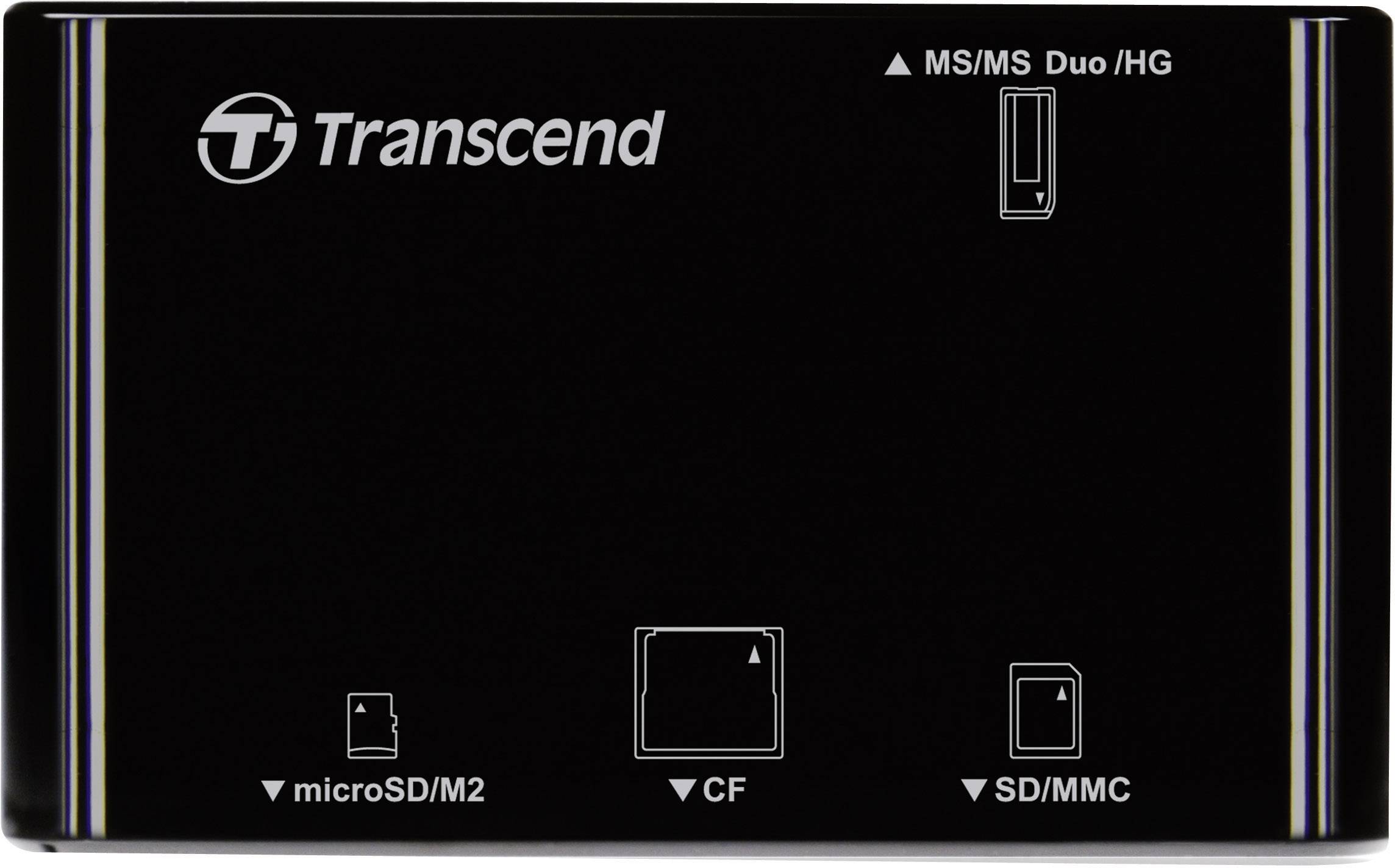 Transcend P8 Externer Speicherkartenleser USB 2.0 Schwarz