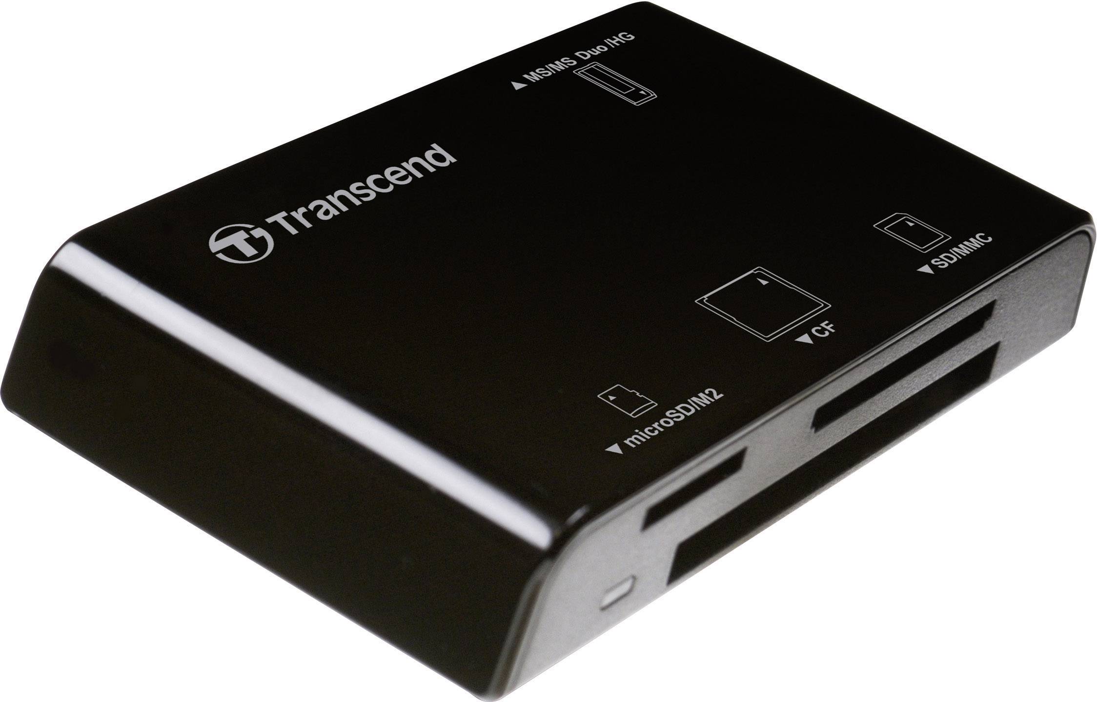 Transcend P8 Externer Speicherkartenleser USB 2.0 Schwarz