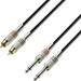Adam Hall K3TPC0300 Audio Adapterkabel [2x Cinch-Stecker - 2x Klinkenstecker 6.35 mm] 3.00m Schwarz