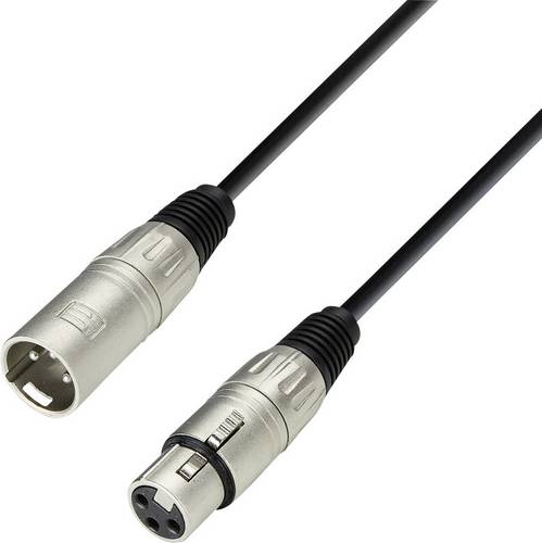 Adam Hall K3MMF0100 XLR Verbindungskabel [1x XLR-Buchse - 1x XLR-Stecker] 1.00 m Schwarz