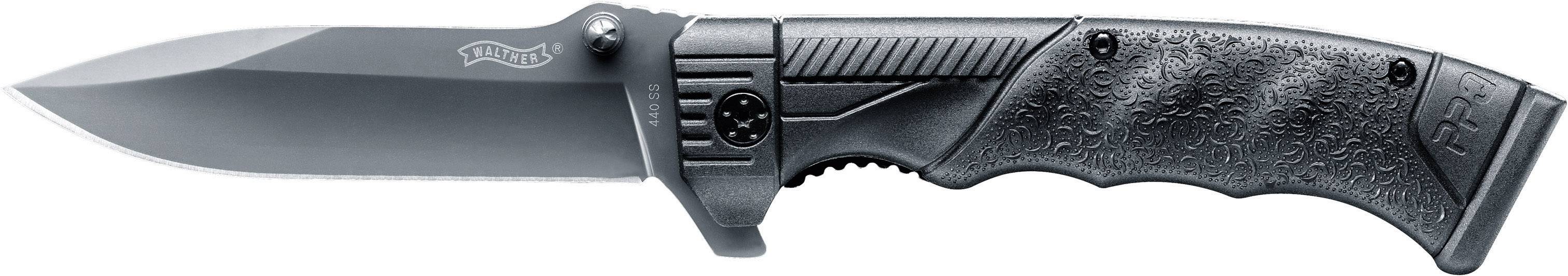 Walther Outdoormesser PPQ Knife 5.0746 mit Holster Schwarz