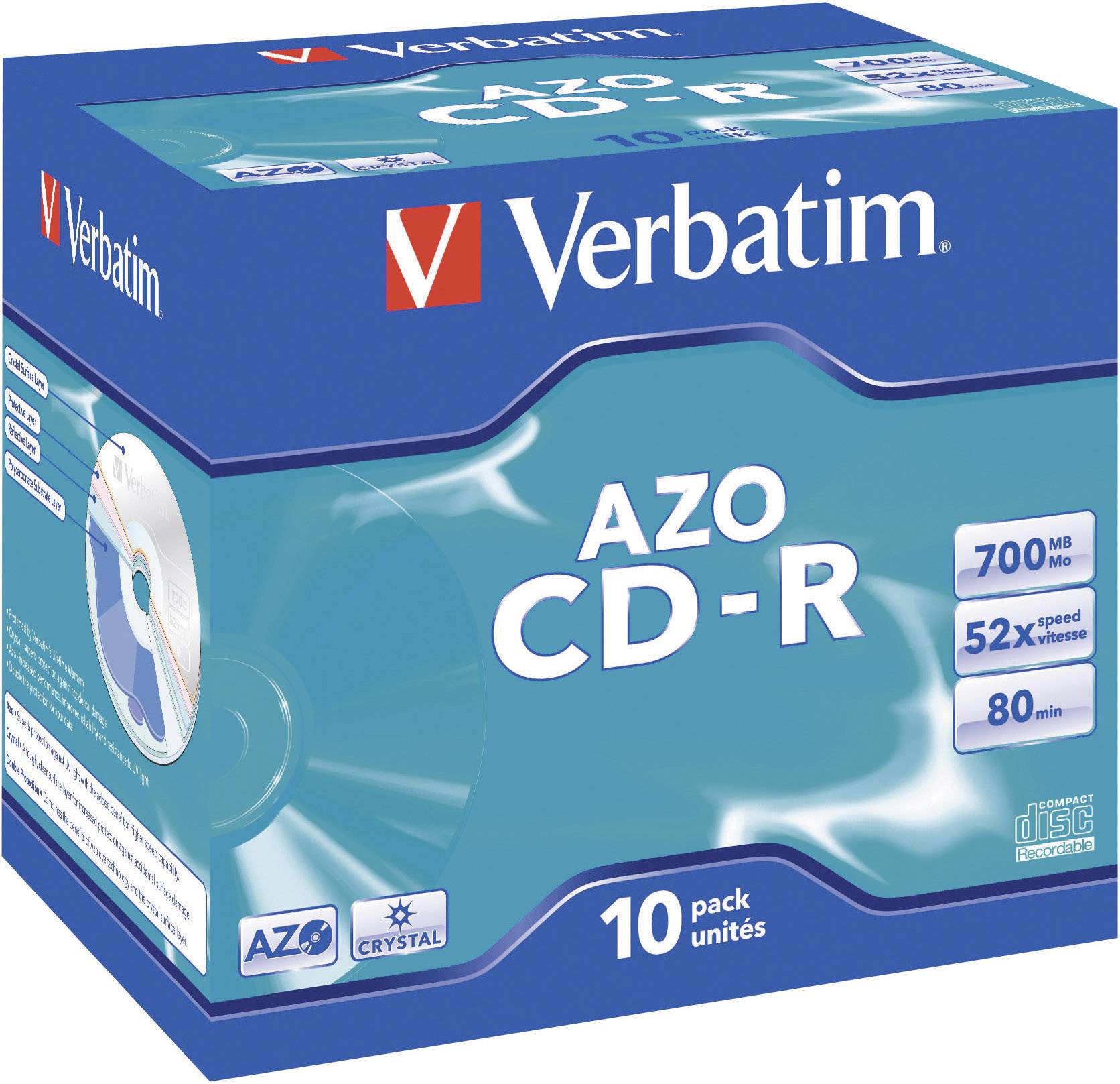 Verbatim 43327 CD-R 80 Rohling 700 MB 10 St. Jewelcase