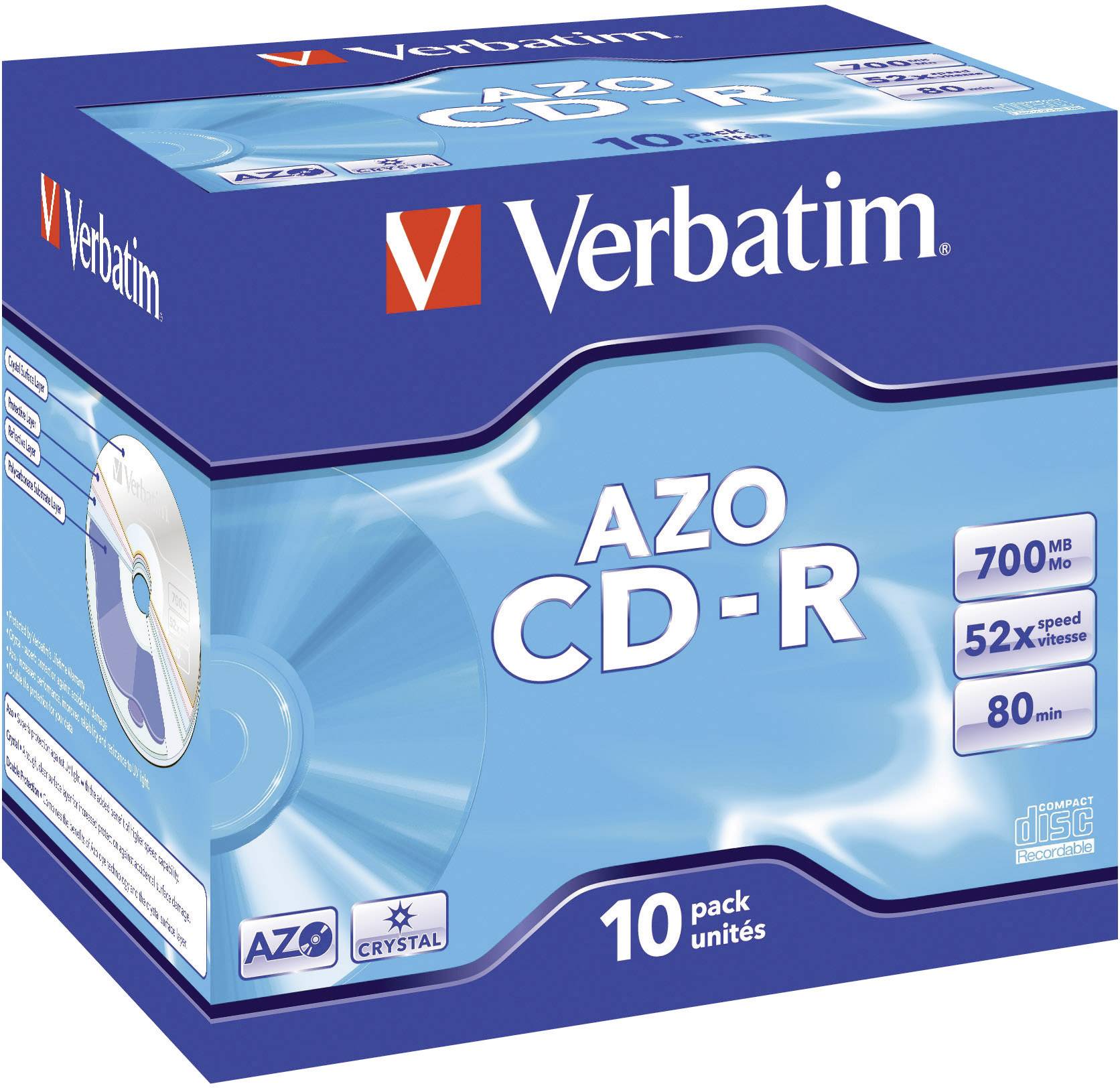 Verbatim 43327 CD-R 80 Rohling 700 MB 10 St. Jewelcase