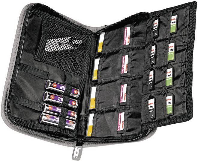 Hama 49917 Speicherkarten-Tasche SD-Karte, MemoryStick® PRO Duo-Karte, CFast-Karte Schwarz, Grau